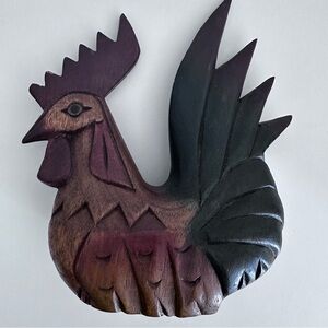 Solid Wood  Folk Primitive Rustic Country Cottage Rooster